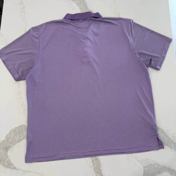 Grand Slam Polo Golf Shirt Mens Size XXL Purple Striped Short Sleeve Performance - Picture 6 of 6